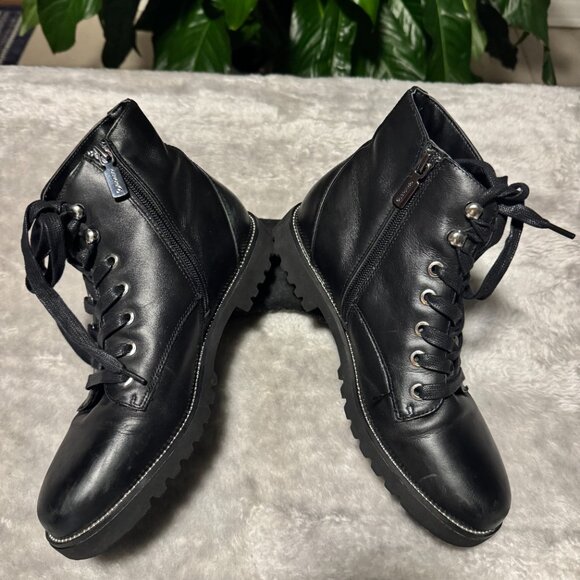 Blondo Black Studded Waterproof Lace-Up Combat Boots Size 8M - Picture 2 of 8